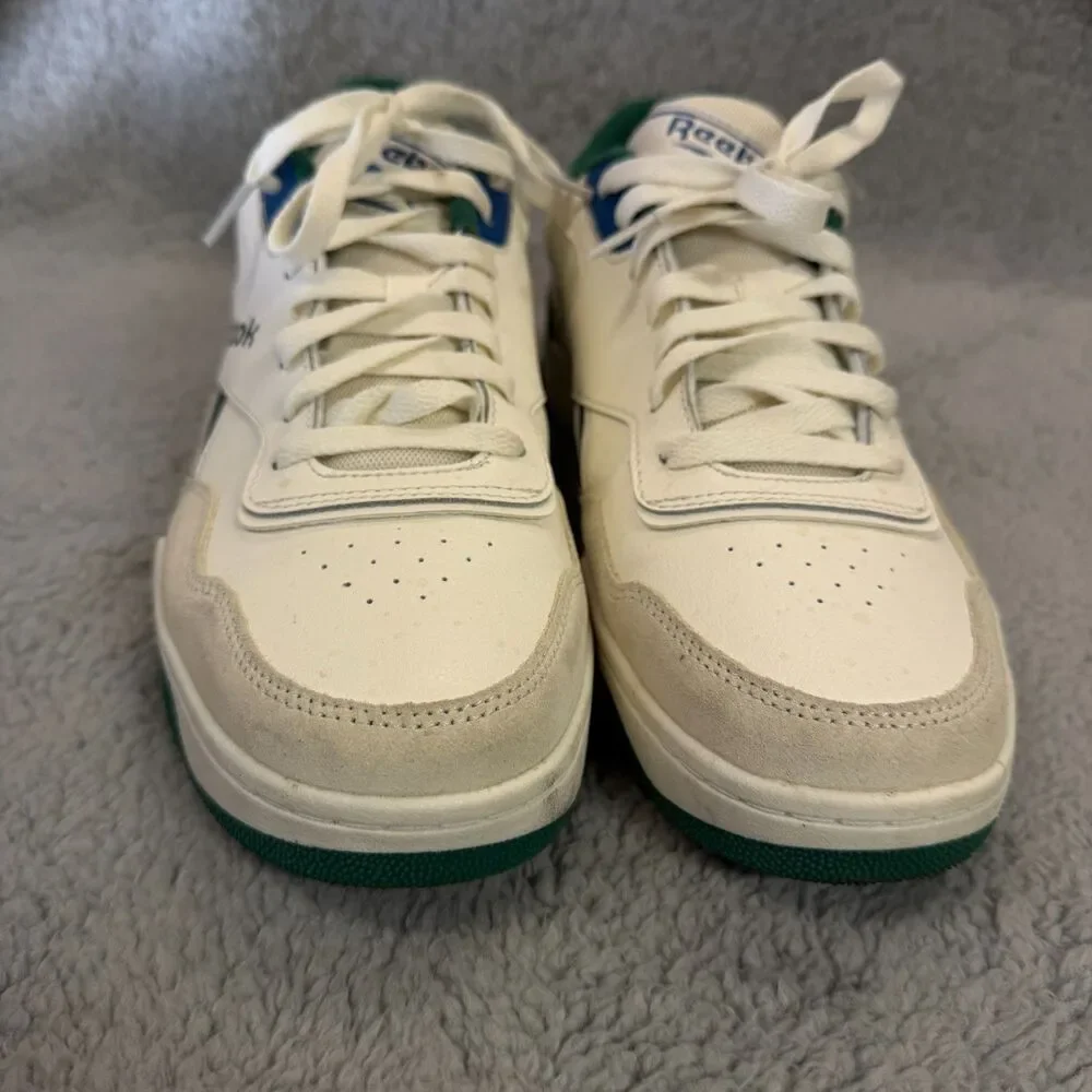 REEBOK Court Advance Sneakers Chalk/Dark Green White Mens 11 Shoes